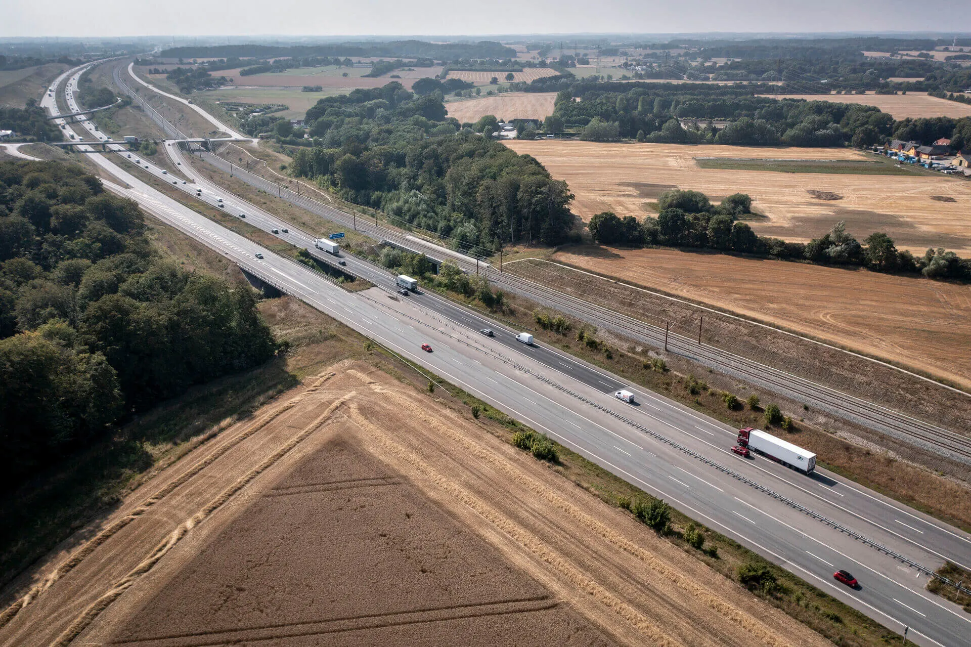 When will there be heavy traffic in Denmark during the summer holidays?