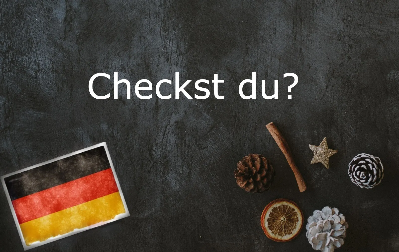 German word of the day: Checkst du?