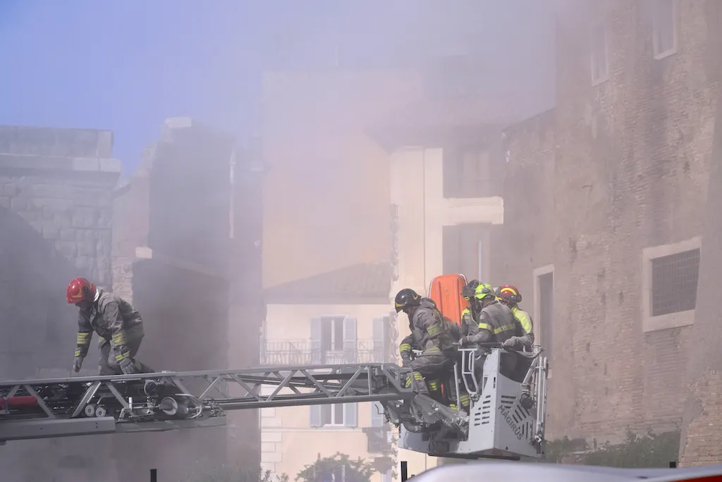 WATCH: Rome medieval tower collapses for second time during rescue