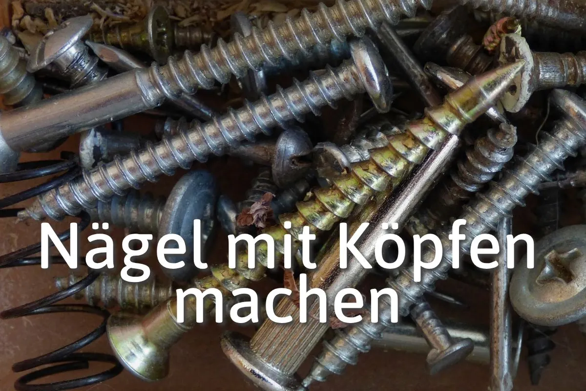 German Expression of the Day: Nägel mit Köpfen machen