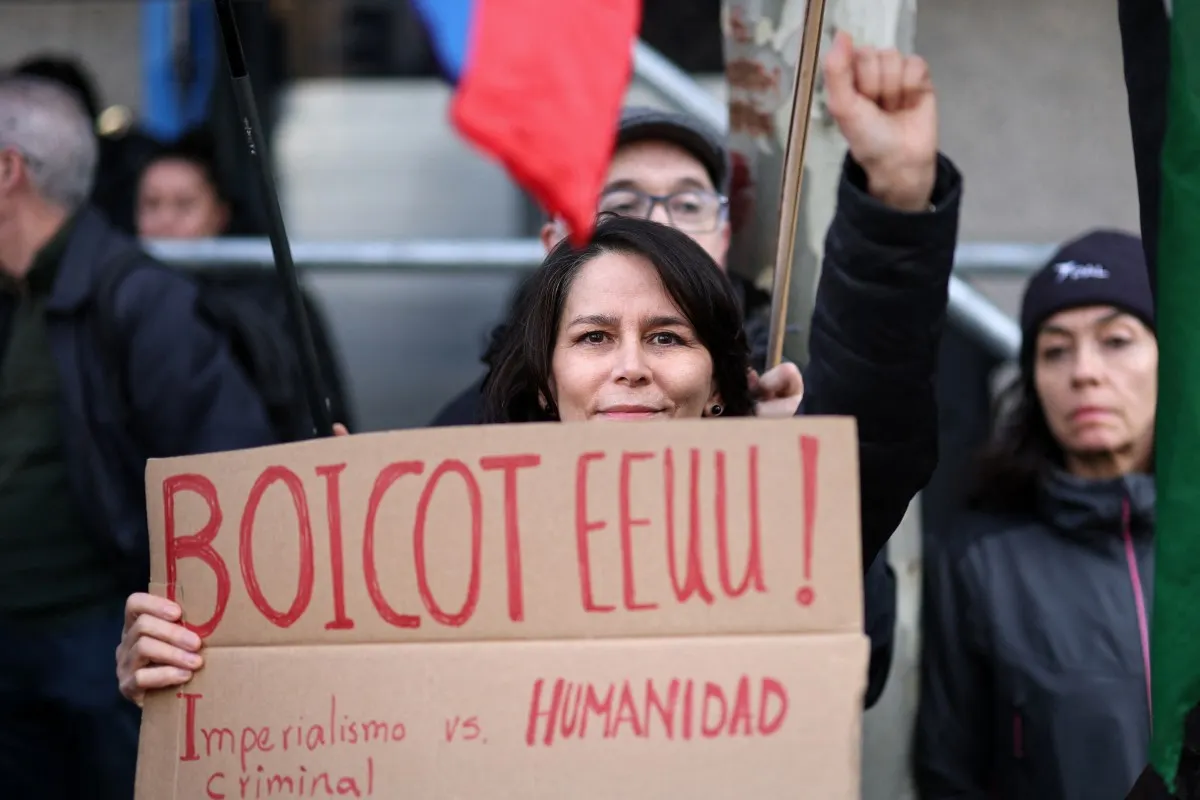 Spanish protesters slam 'imperialist aggression' in Venezuela