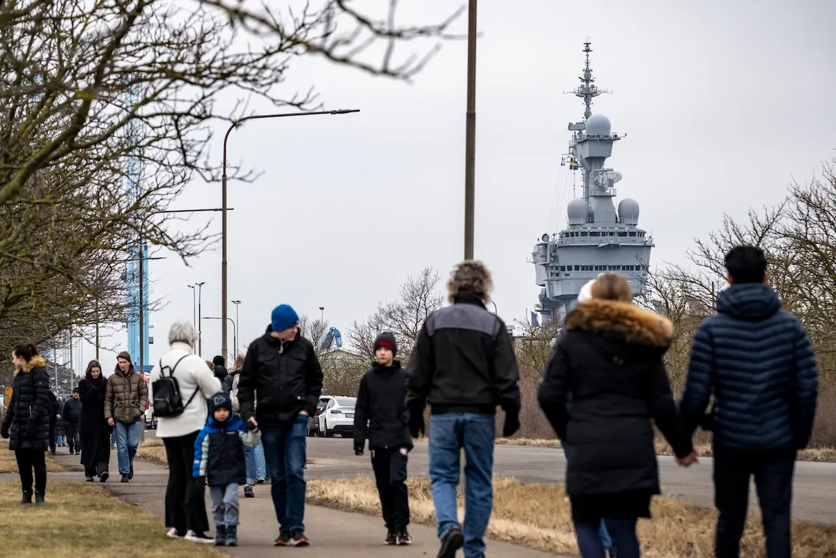 Swedish minister says drone jammed near French warship was 'probably' Russian