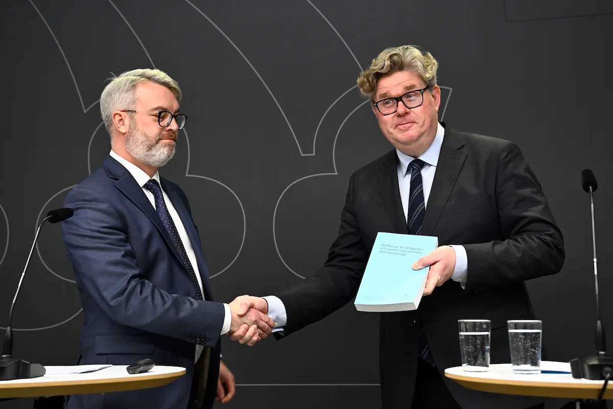 Sweden proposes making gang membership a jailable offence