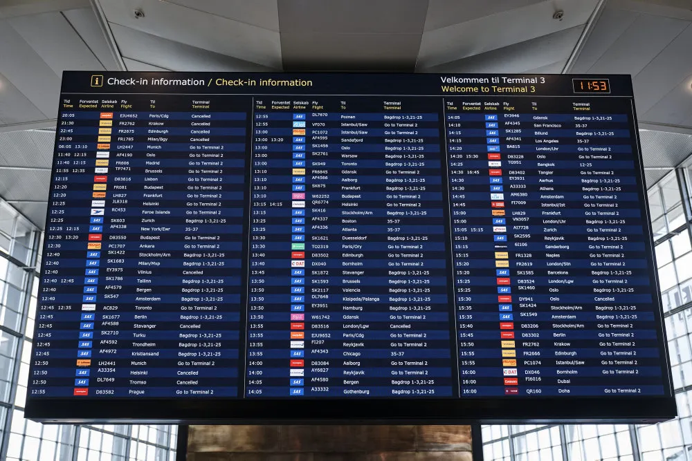 Copenhagen Airport flights disrupted by war in Middle East