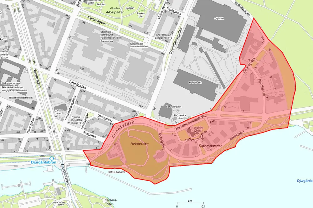 Swedish police impose stop-and-search zone on embassy district