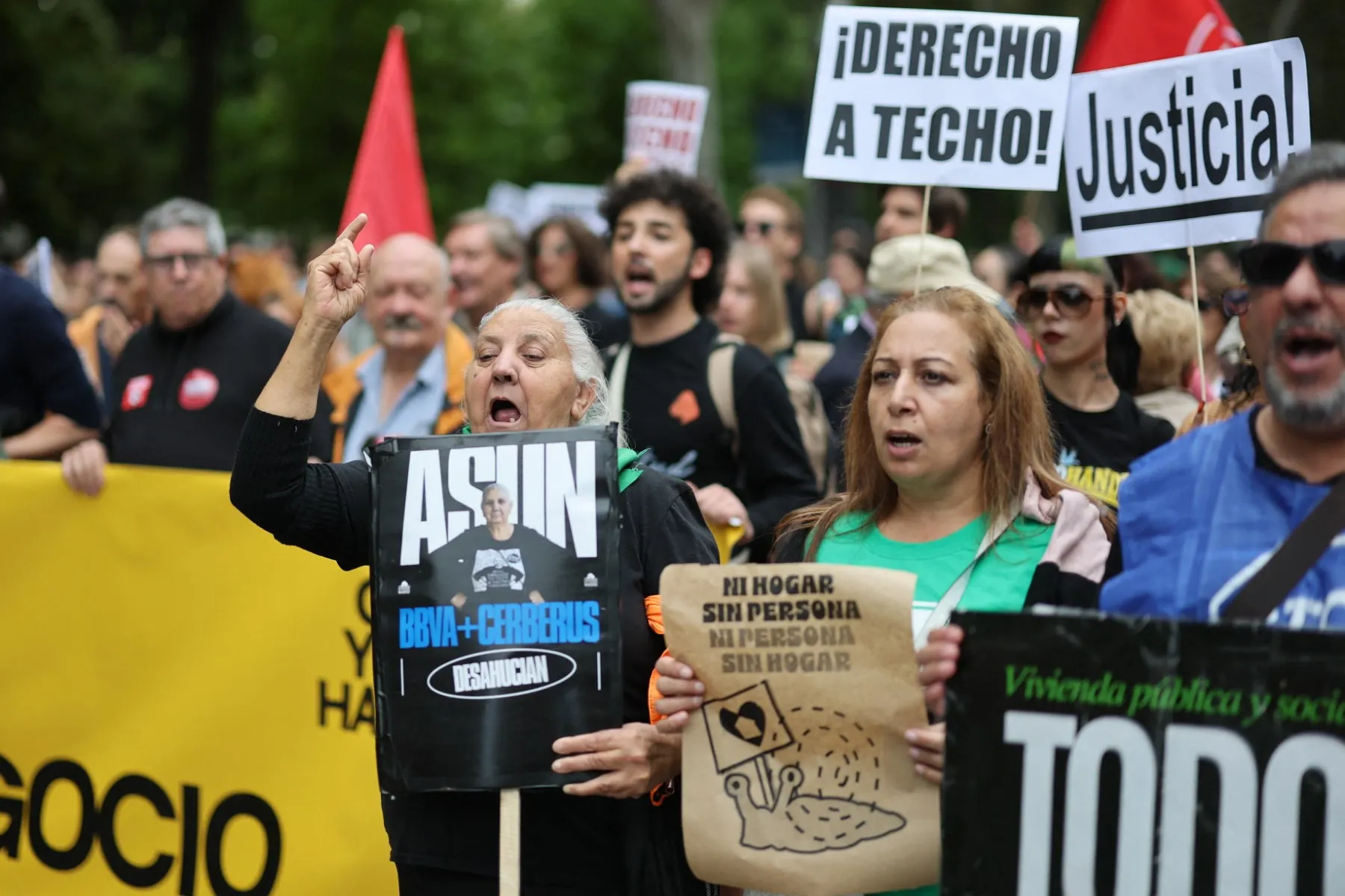 Protesters march in Spain's capital over soaring housing costs