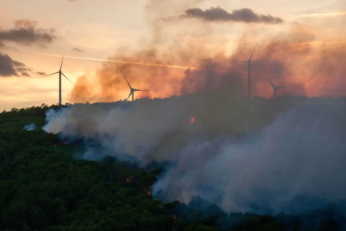 Scores evacuated in southern France as wildfire rages