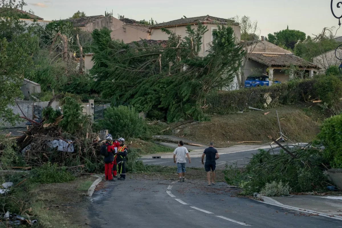 Tornado damages homes and injures dozens in southern France village