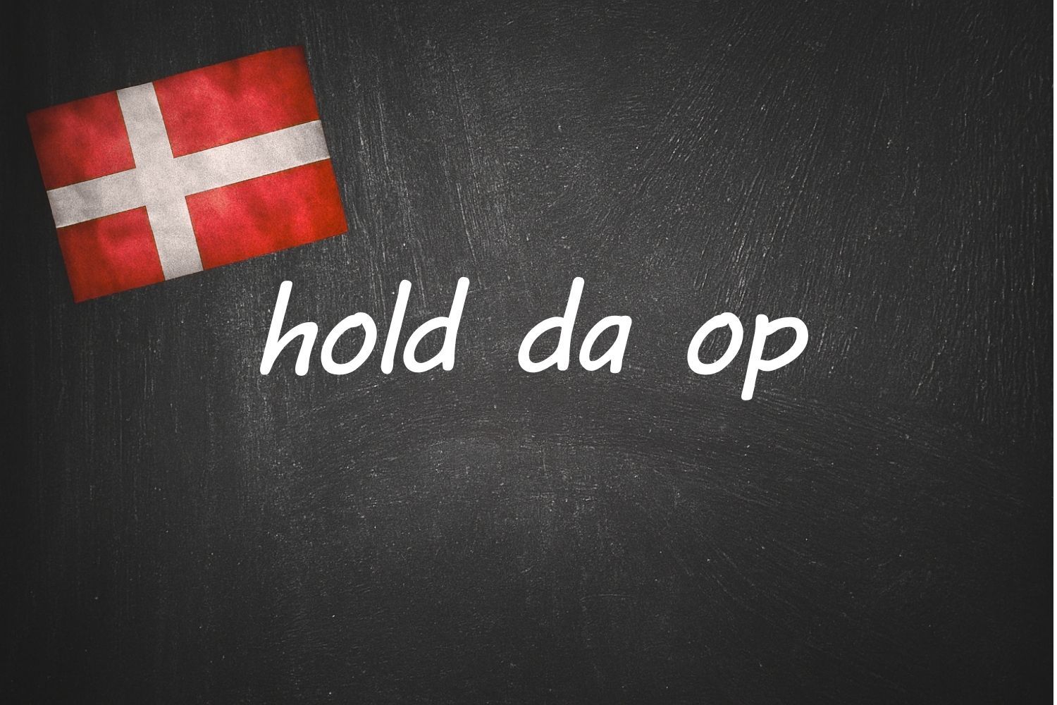 Danish expression of the day: hold da op