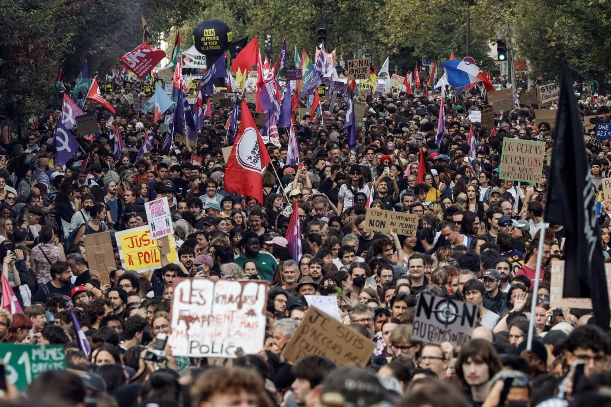 Thousands march in France against draft law expanding presumed legality of police force