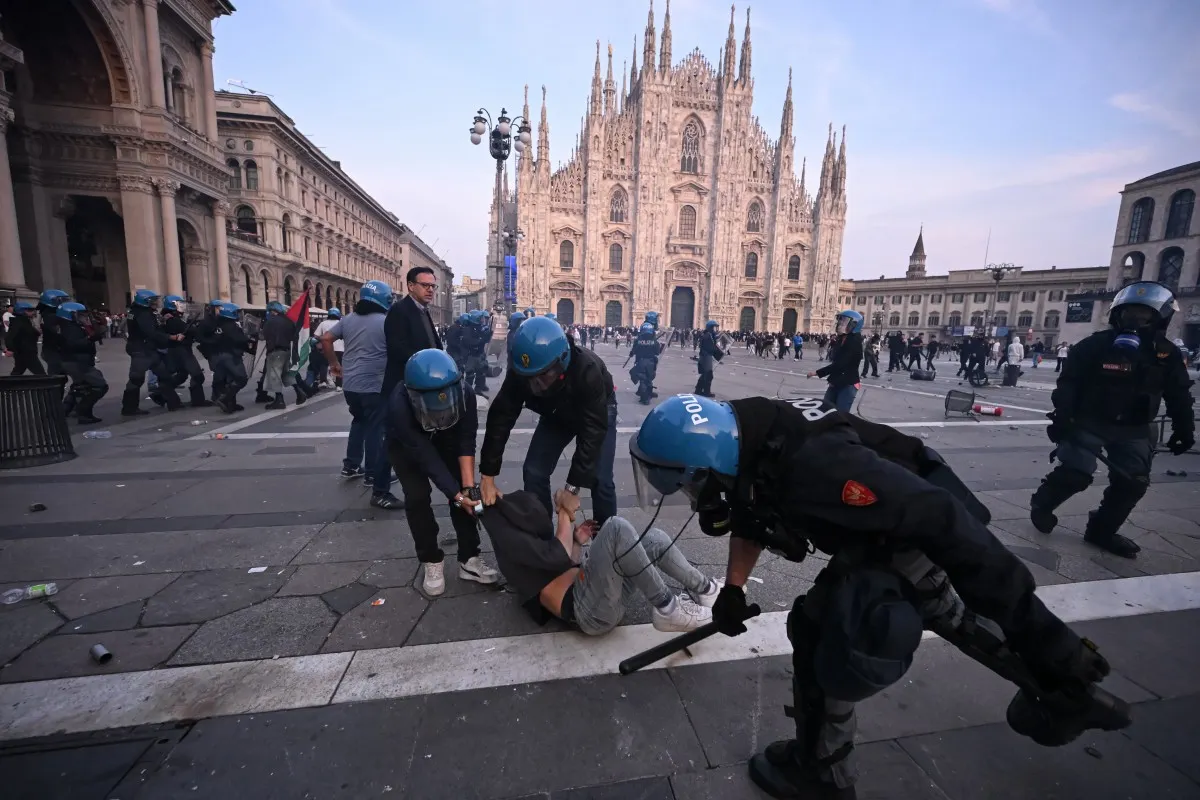 Hundreds detained after protests in Italy marred by looting and violence