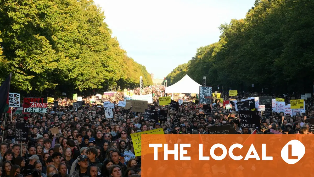 Huge Berlin protest urges end to Gaza war