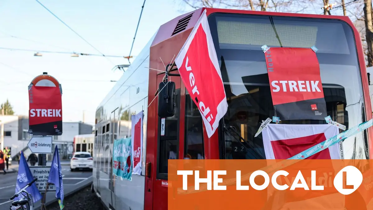 Where are public transport strikes expected in Germany on Monday?