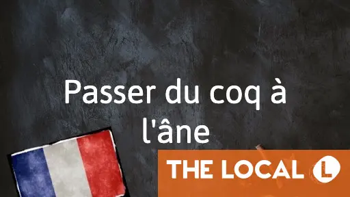 French expression of the day: passer du coq à l'âne