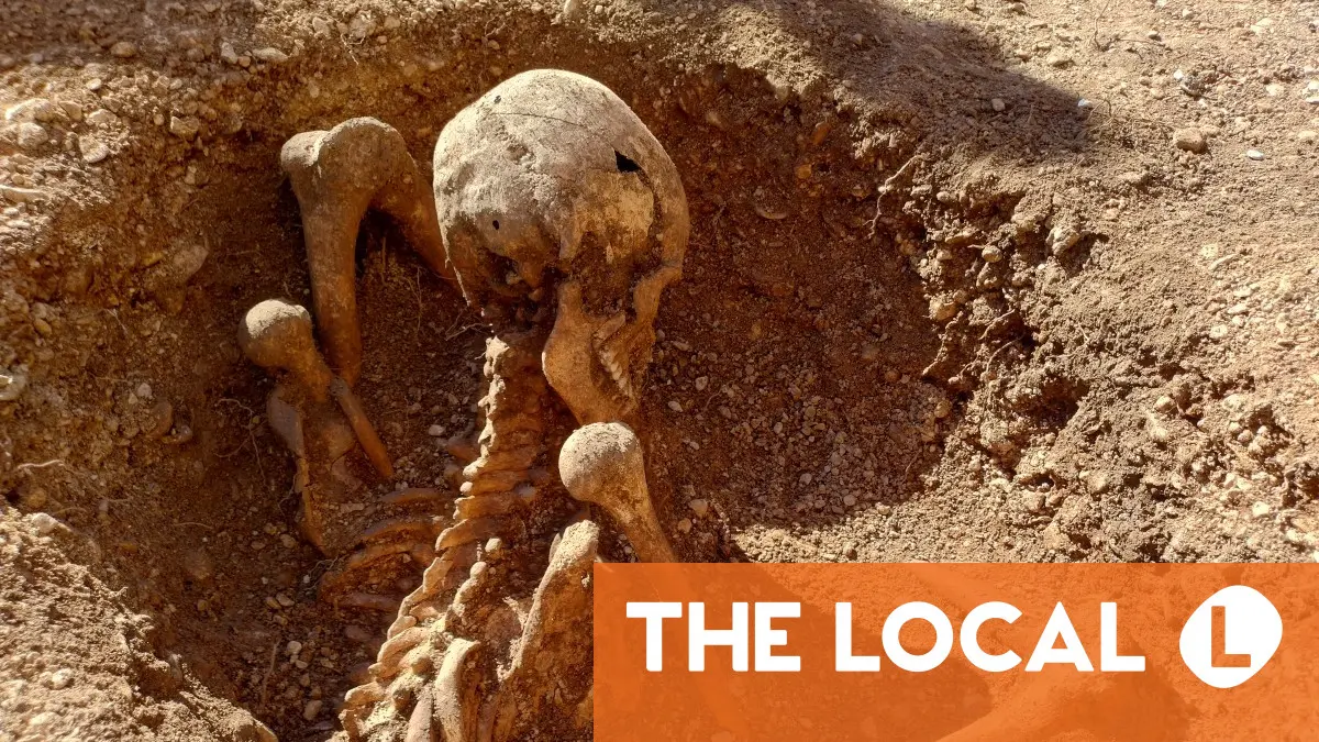 Mysterious ancient skeletons discovered sitting upright in France