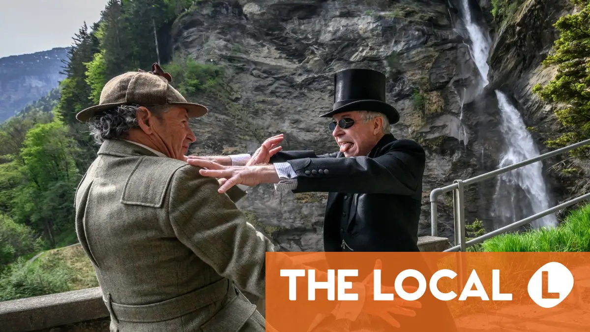 Sherlock Holmes fans recreate fateful duel at Swiss falls