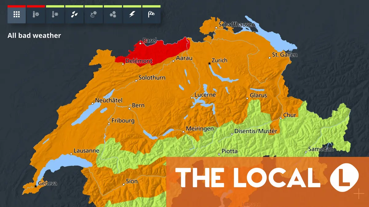 Switzerland placed under extreme heat warning as temperatures spike
