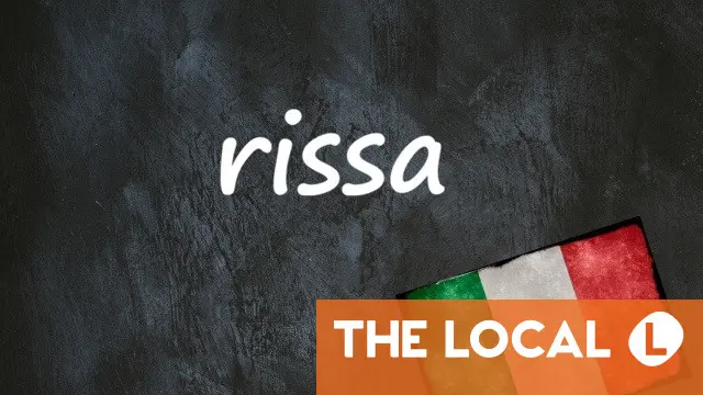 Italian word of the day: 'Rissa'