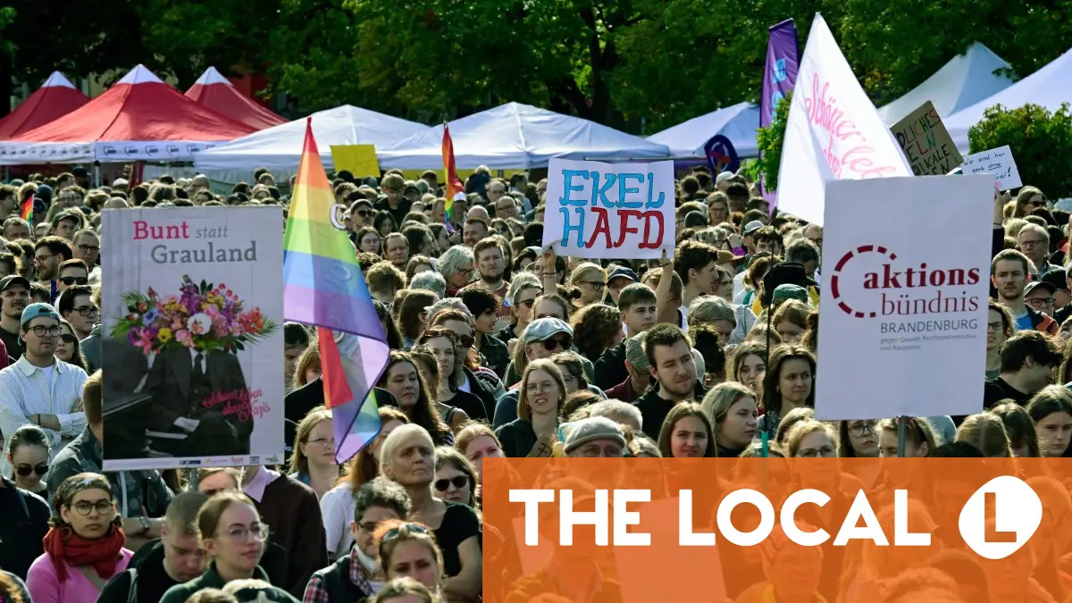 Thousands march for democracy ahead of eastern German vote