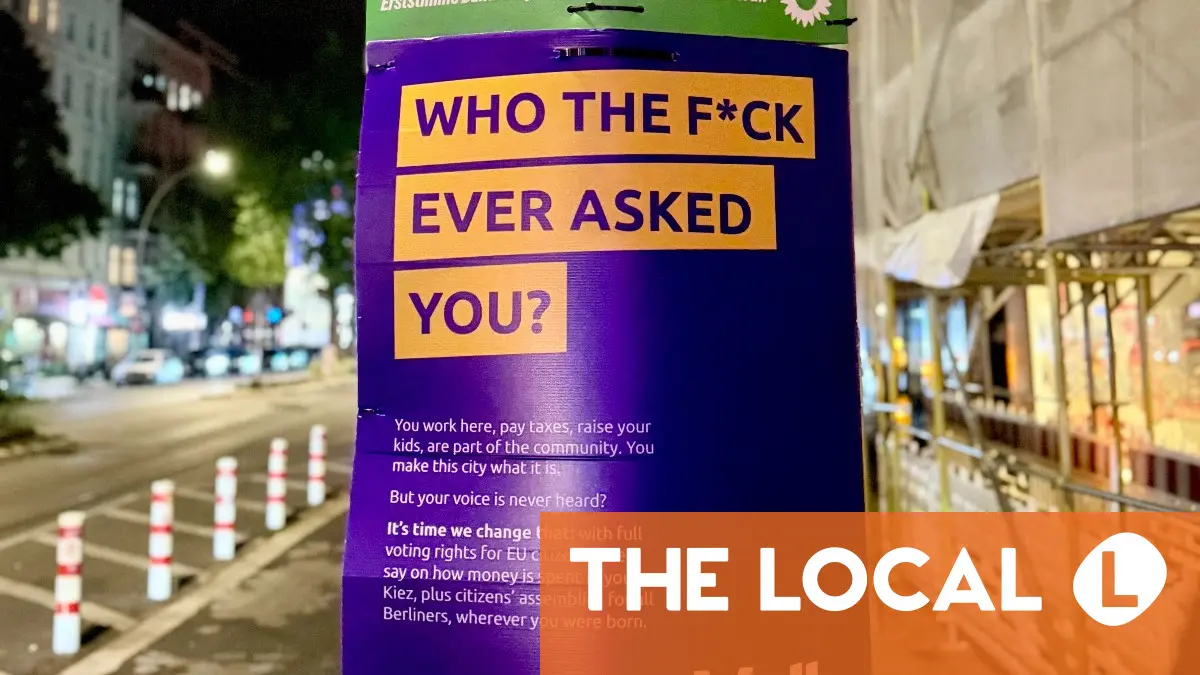'Who the f*ck ever asked you?' Provocative Berlin election poster calls to extend voting rights