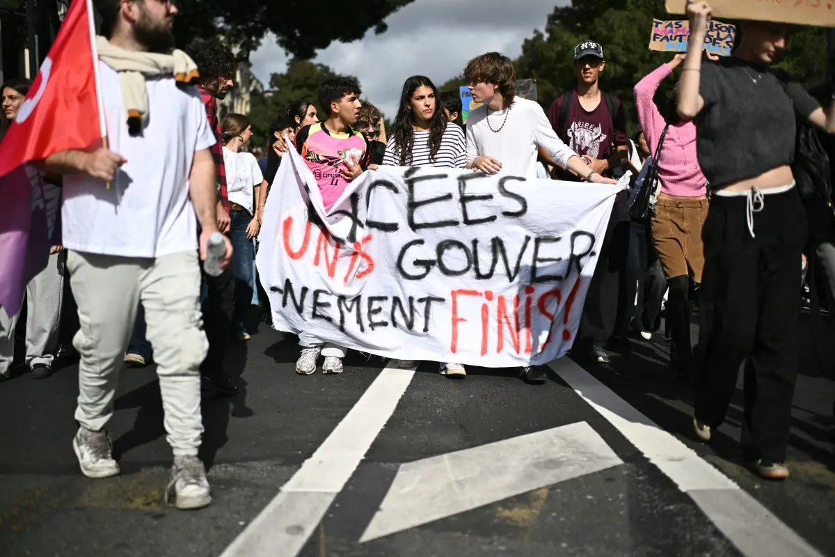 French authorities say 161,500 turned out for Tuesday's student demos