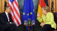 Obama meets with Merkel in Dresden