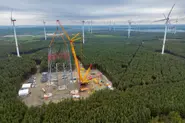 Giant wind turbine rises in Brandenburg, taking on far-right headwinds