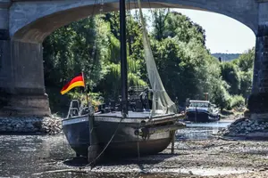 In pictures: Germany's rivers fall to historic lows