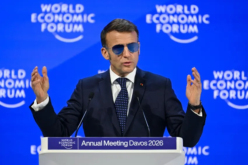 Why France's Emmanuel Macron was wearing sunglasses indoors at Davos